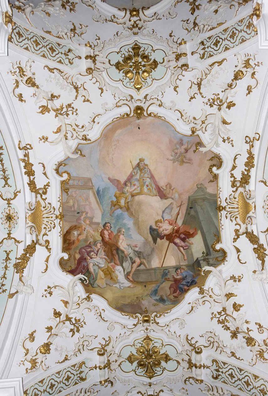 Andechs kolostor, Fresco, Andechs, Bajorország, Németország alkotó: Unknown