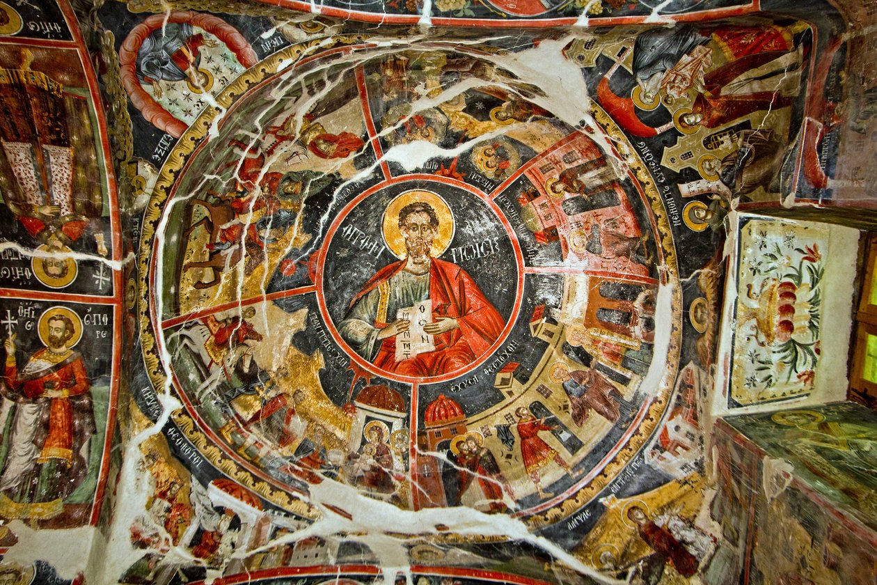 St Marys templom mennyezete, Leusa, Albánia alkotó: Unknown