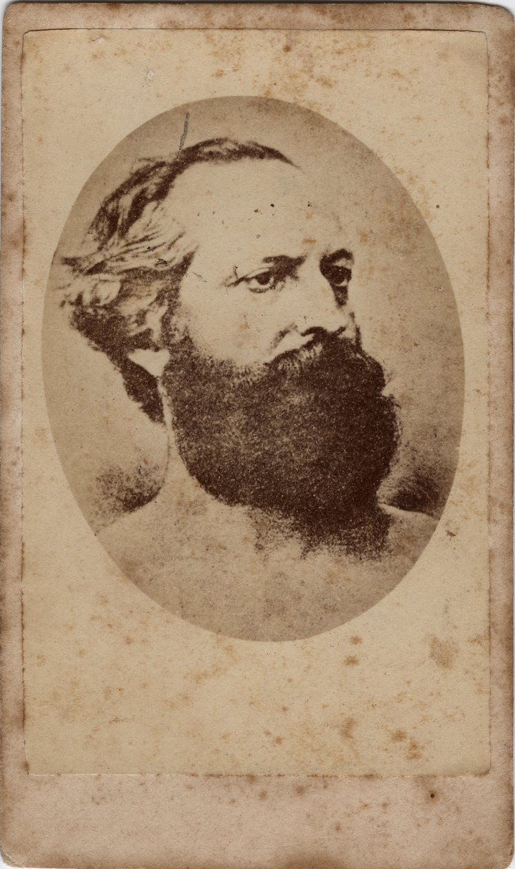 Felice Orsini (1819-1858), olasz forradalmár és hazafi portréja, aki részt vett a Risorgimentóban. 19. század Nyomtatás kartonra Dim. 6x10 cm alkotó: Unknown