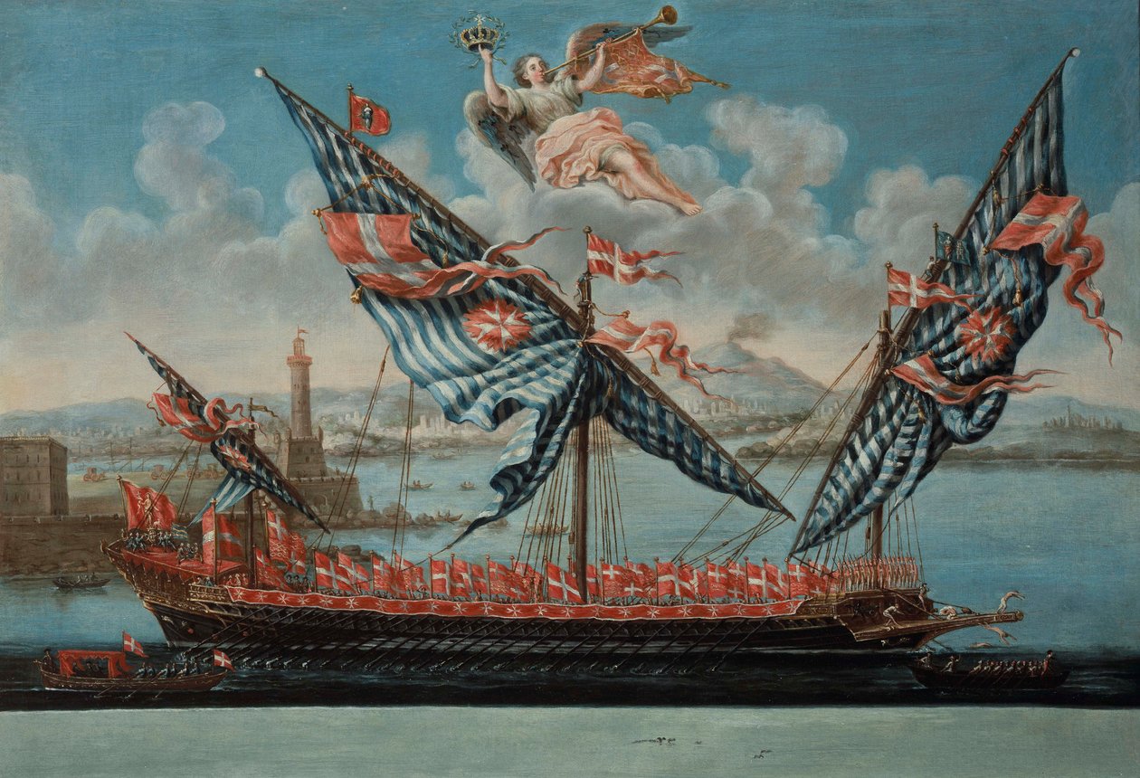 Emmanuel de Rohan-Polduc gályája, a Jeruzsálemi Szent János Rend nagymestere, 1780-85 alkotó: Neapolitan School