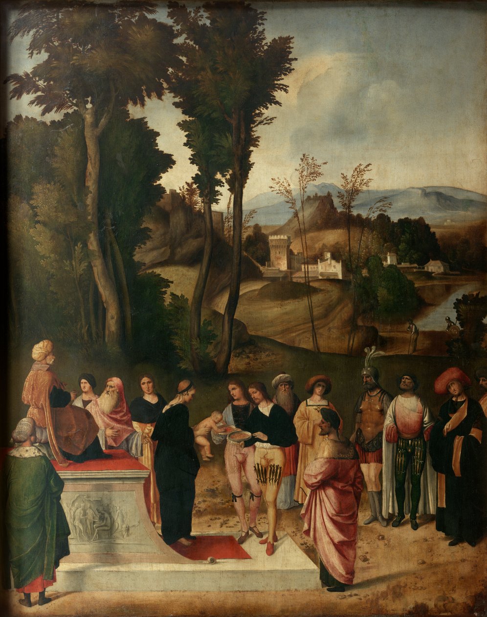 Mózes tűzpróba előtt áll alkotó: Giorgione da Castelfranco