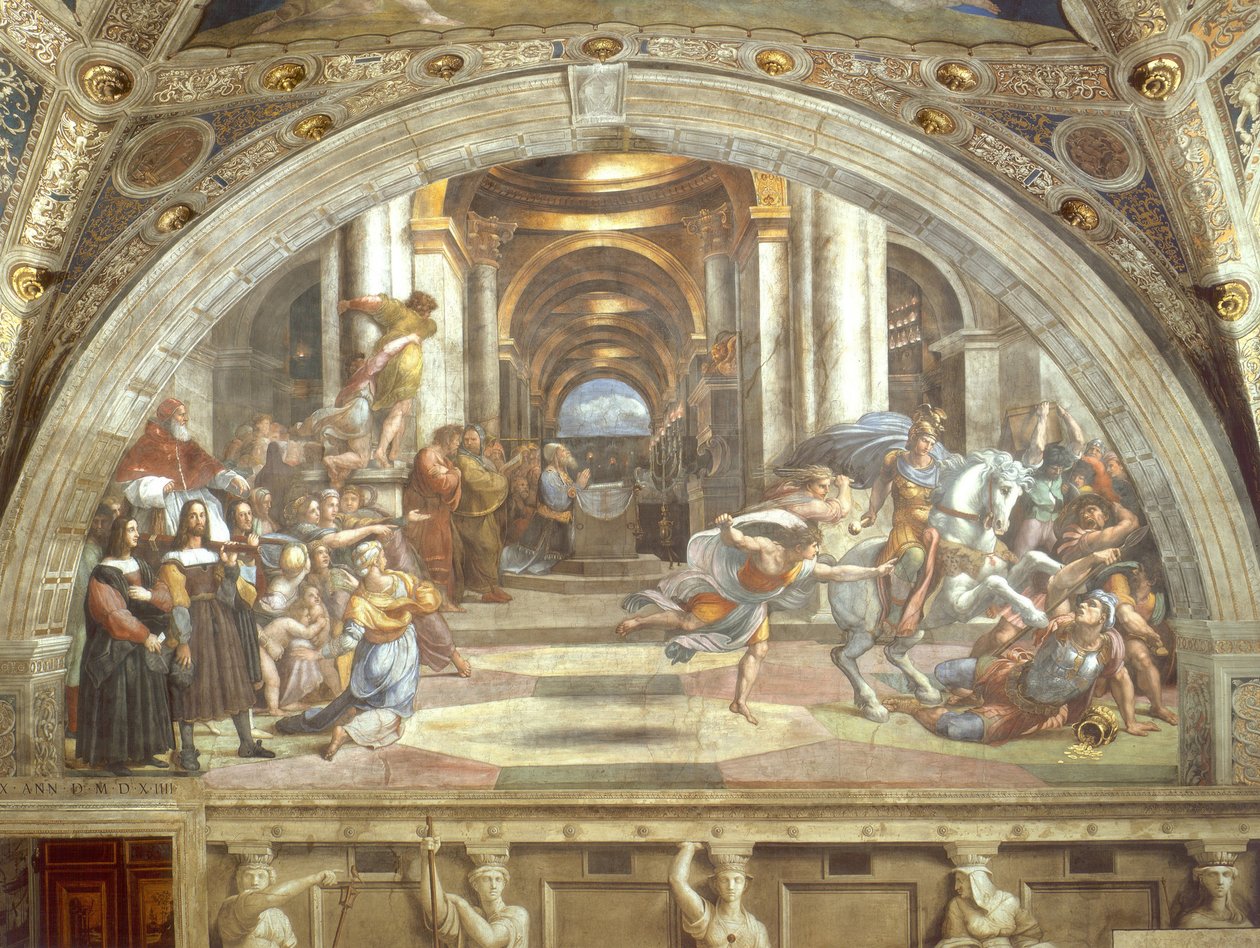 Heliodorus kiűzése a templomból alkotó: Raffaello Sanzio Raphael