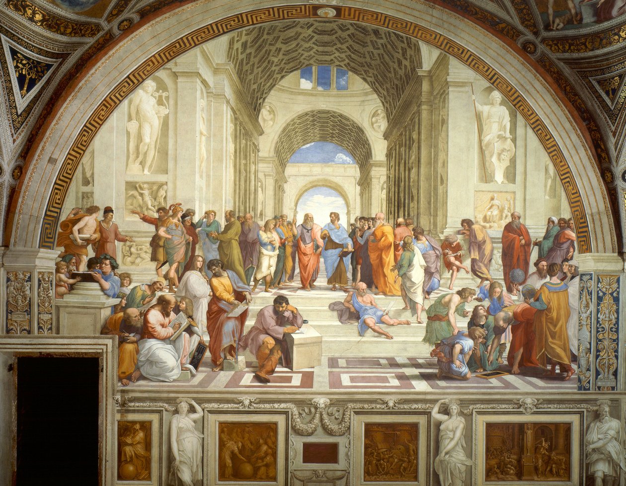 Az athéni iskola alkotó: Raffaello Sanzio Raphael