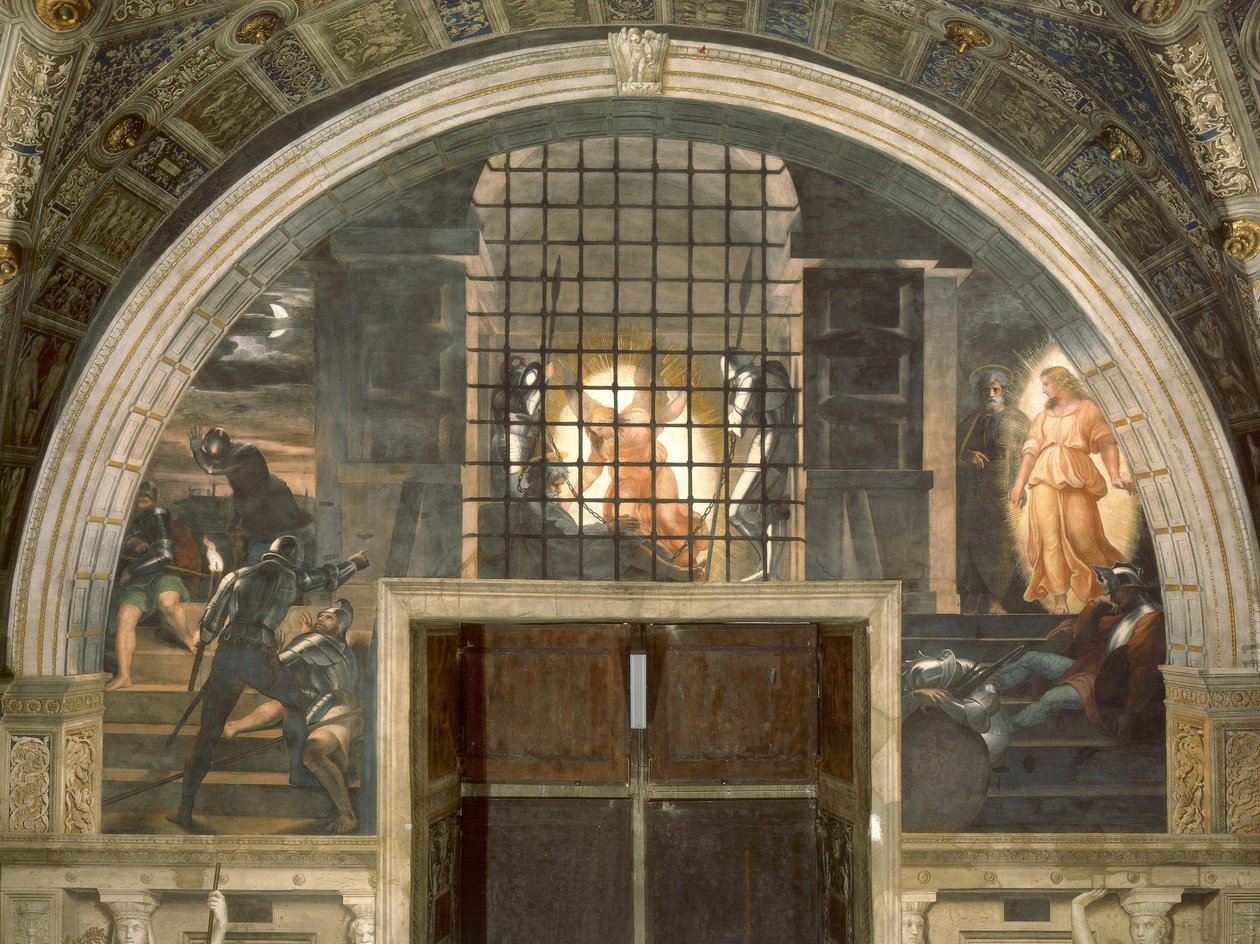 Szent Péter felszabadítása alkotó: Raffaello Sanzio Raphael