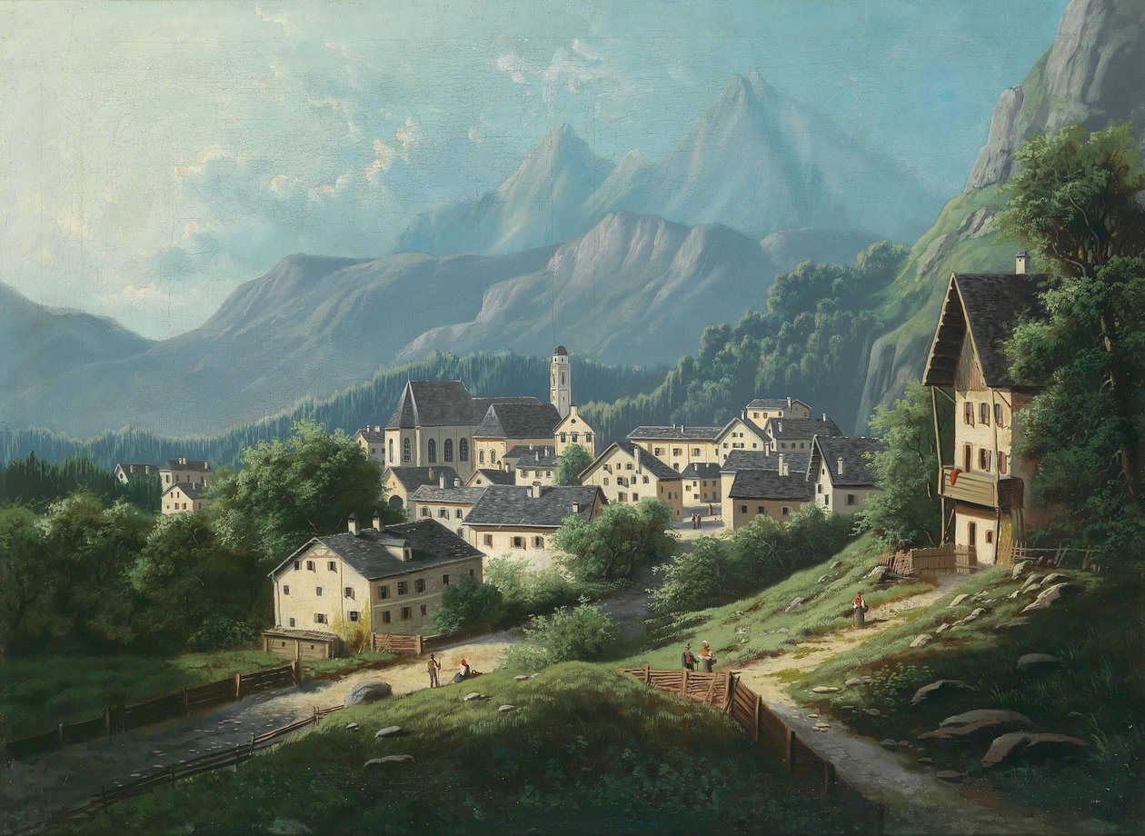 Kilátás nyílik Berchtesgadenre alkotó: Unknown