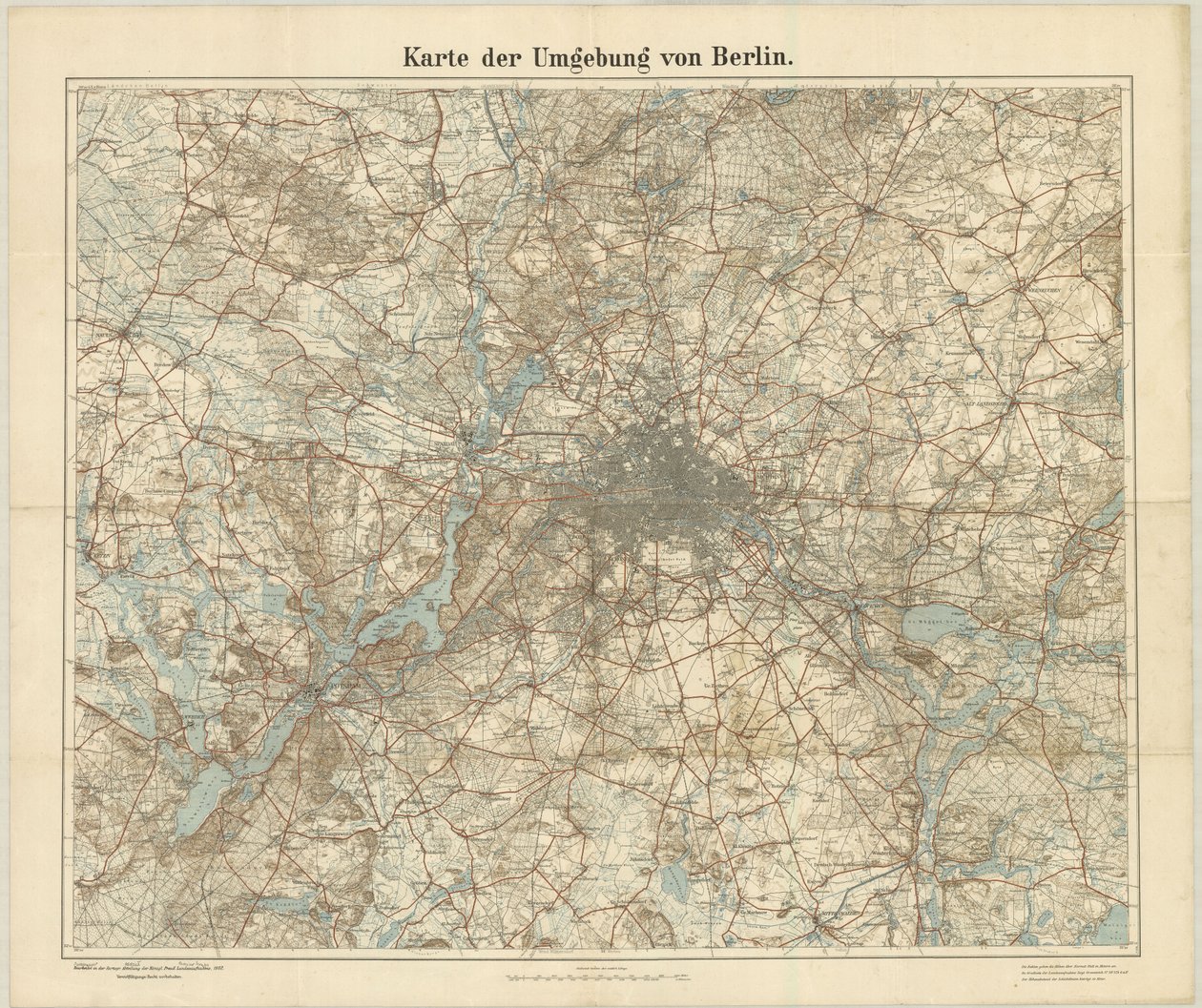 Berlin környékének térképe alkotó: Unknown