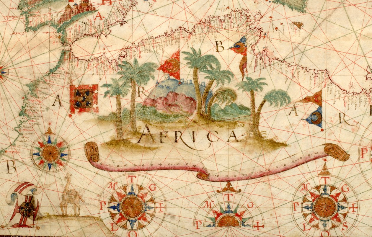 Tengerészeti térkép a mediterrán térségről, beleértve Európát a Brit -szigetekkel és Skandinávia egy részét. alkotó: Unknown