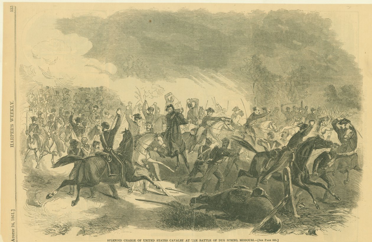 Splendid Charge of United States Calvary in the Battle of Dug Spring, Missouri alkotó: Unknown
