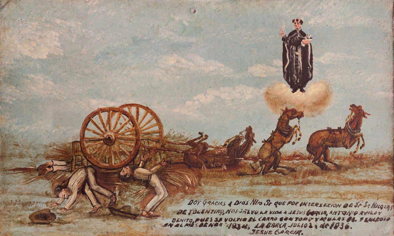 Fogadalmi felajánlás a San Nicolás de Tolentino számára alkotó: Unknown