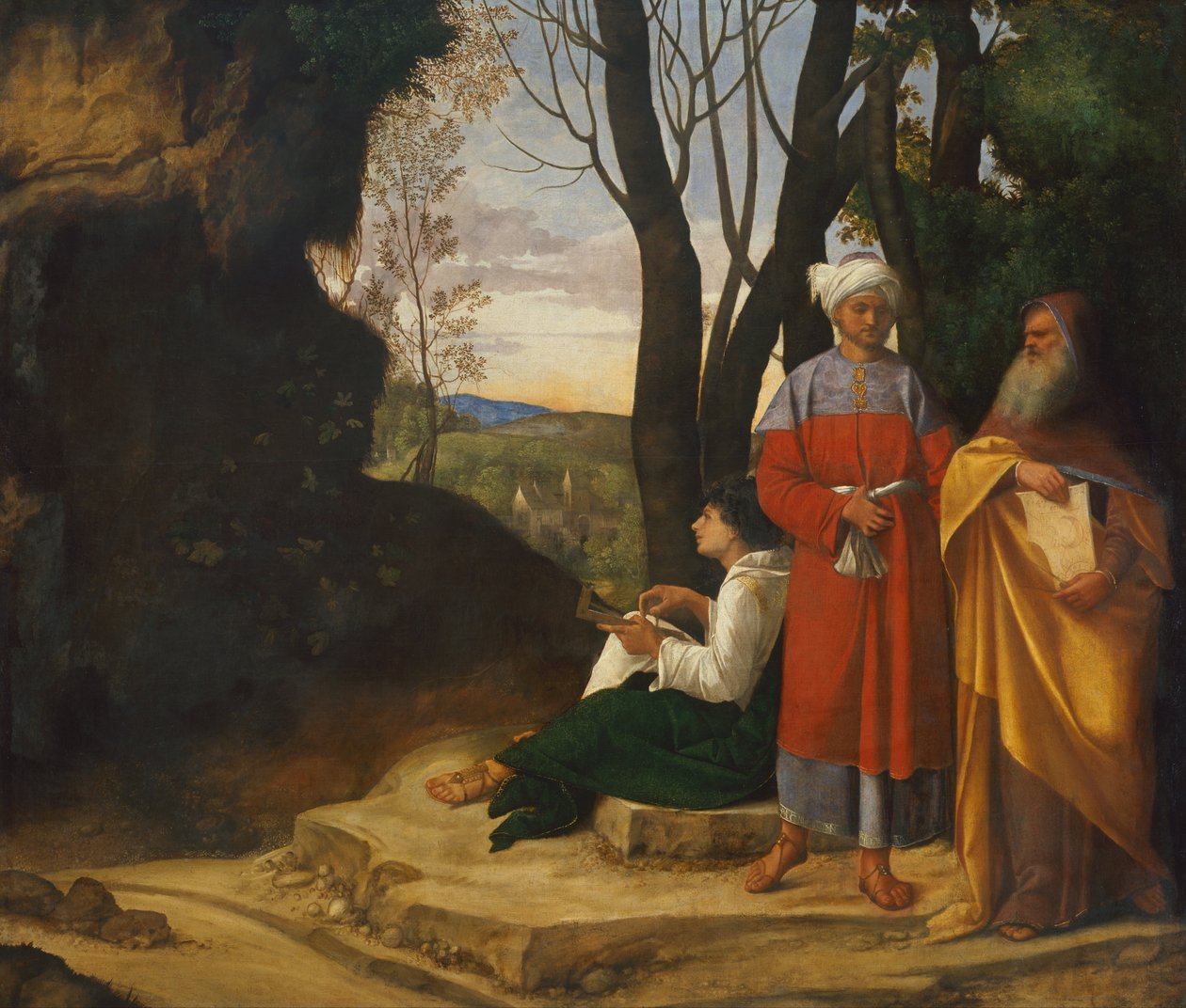 A három filozófus (olaj, vászon) alkotó: Giorgione