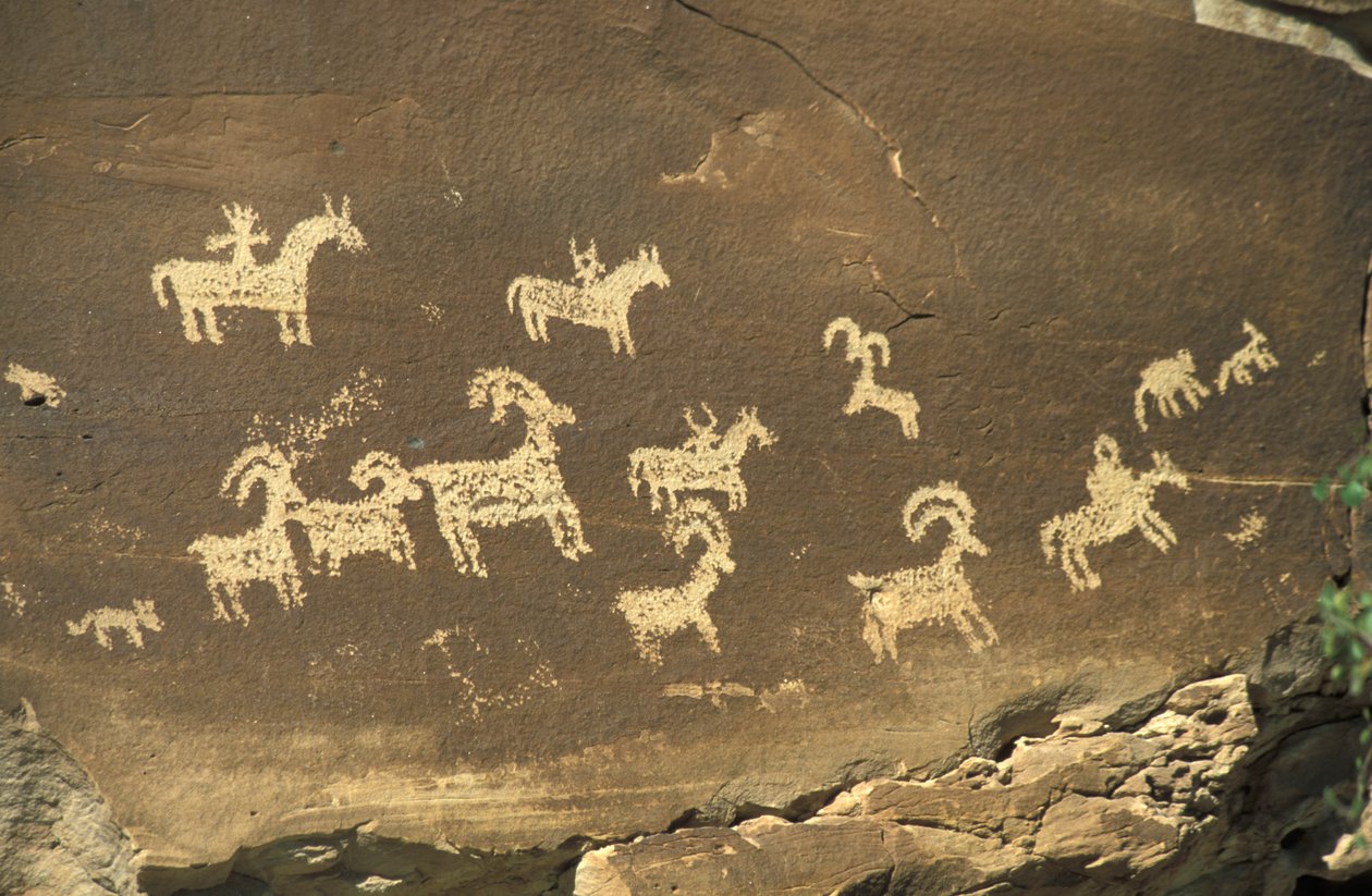 Indiai graffitok, Arches Nemzeti Park, Utah, Amerikai Egyesült Államok, Észak-Amerika alkotó: Unknown