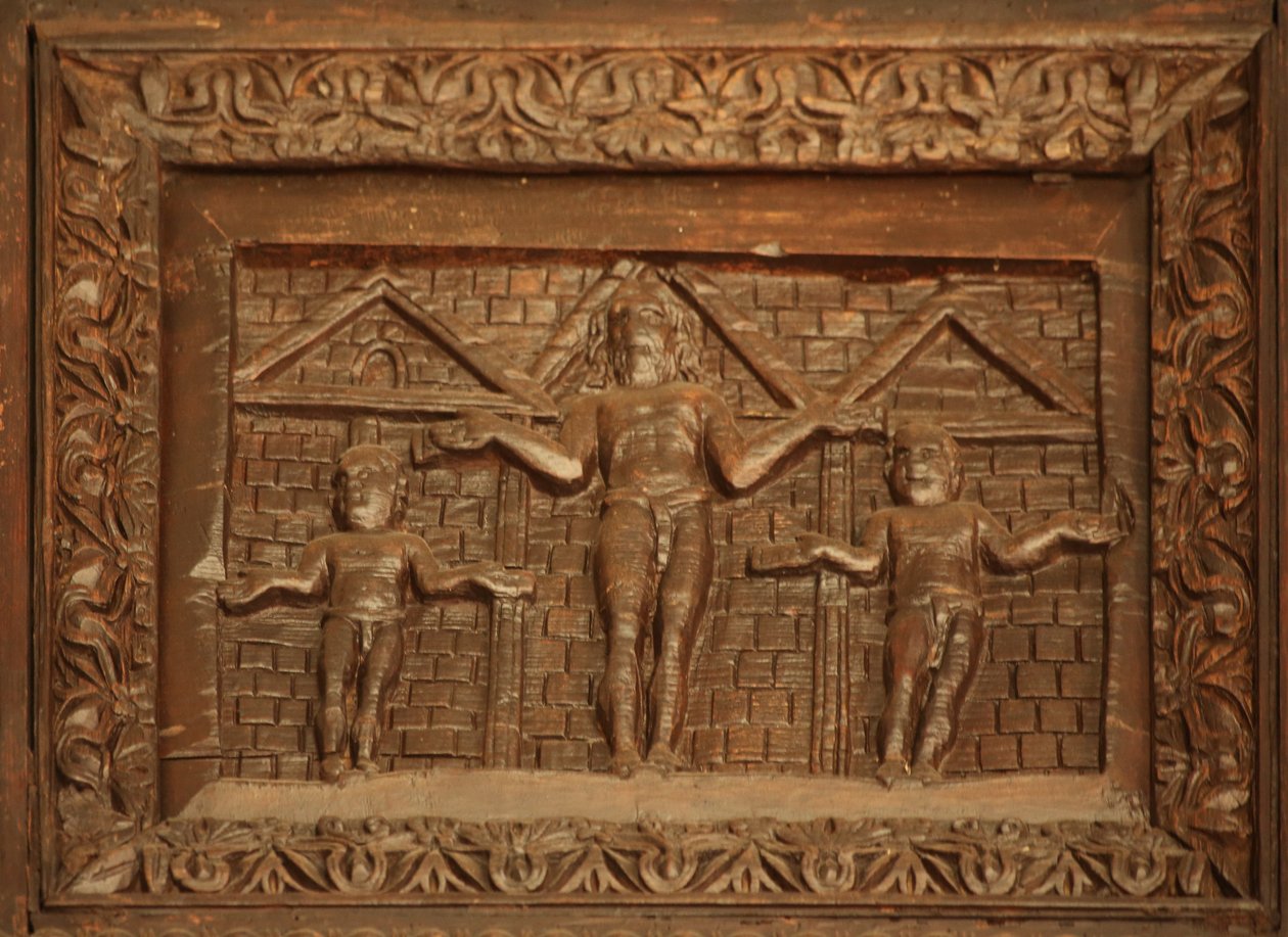 Panel 5C ajtóból: a Crucifixion Orans alkotó: Unknown