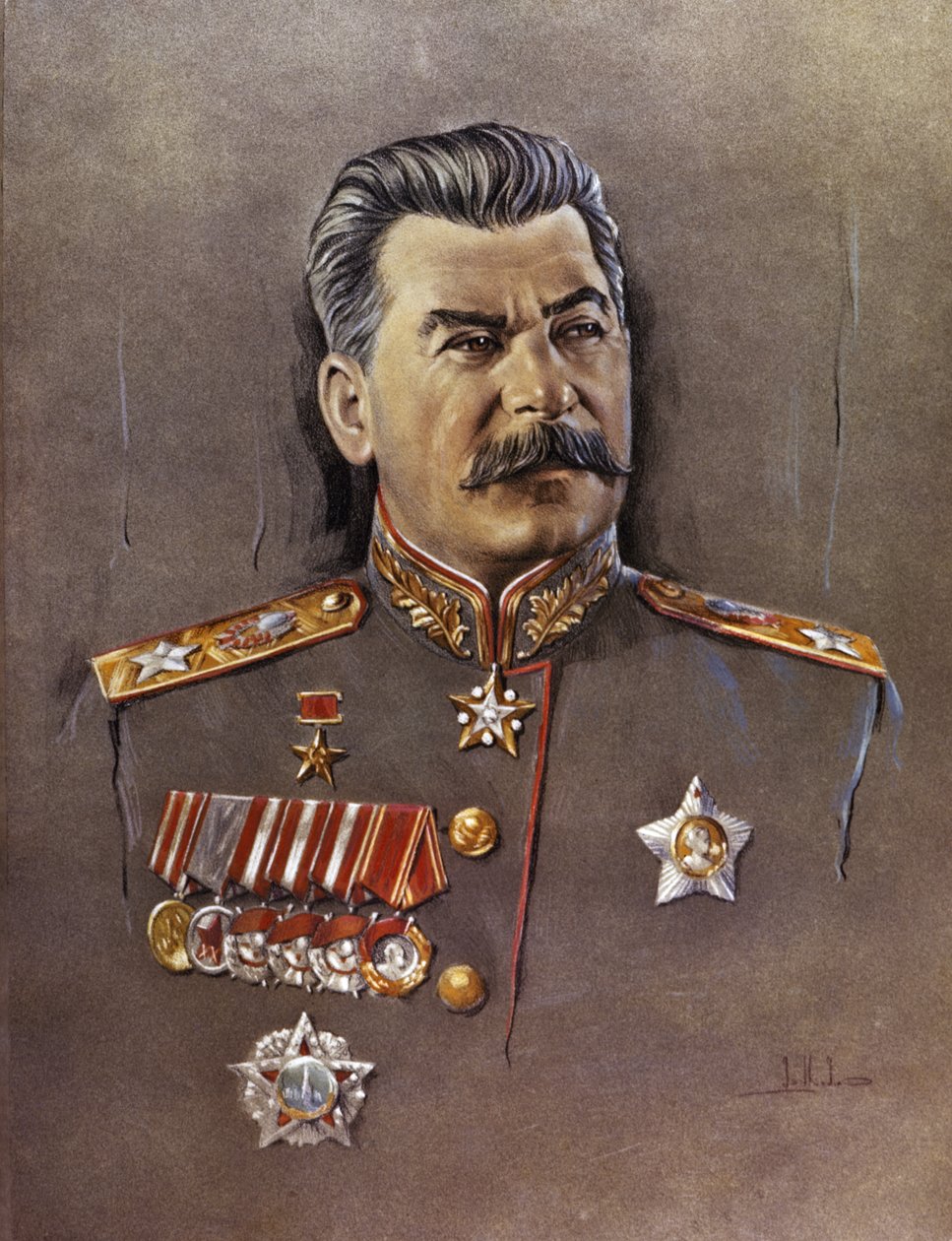 Joszif Sztálin portréja. alkotó: Unknown