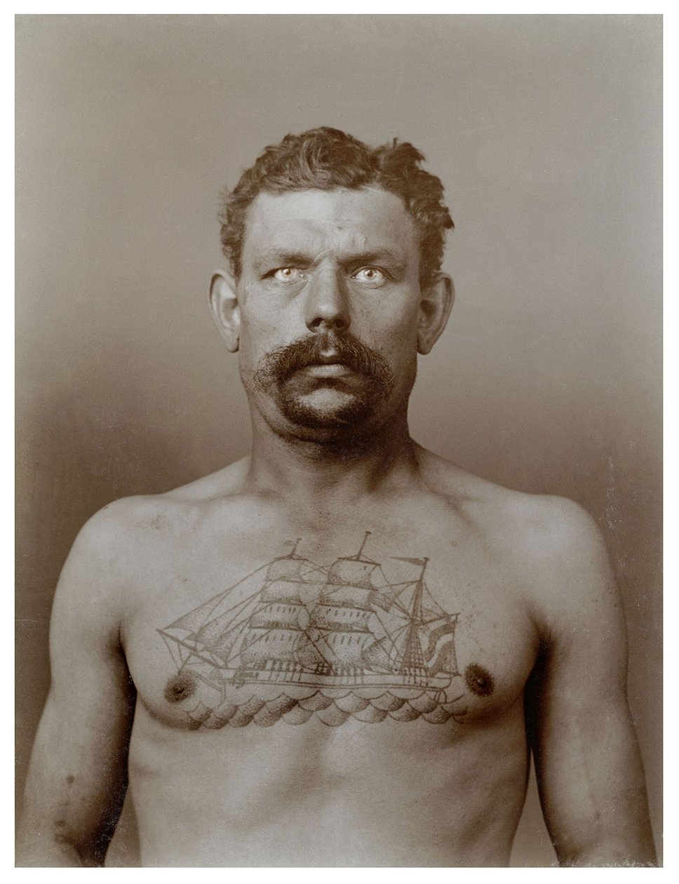 Tetovált férfi, 1898 körül alkotó: Unknown