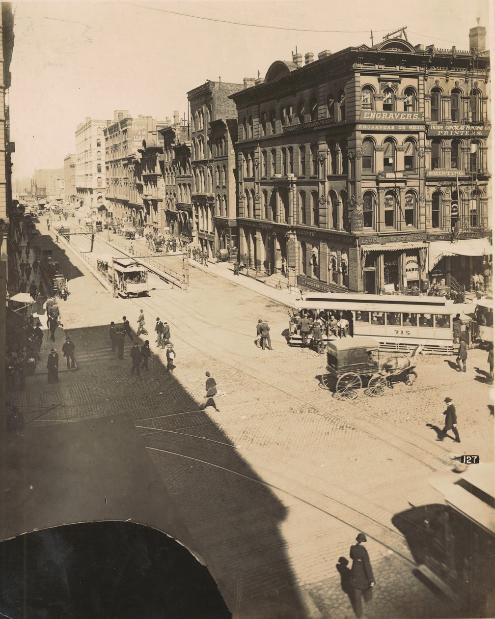LaSalle Street, a Randolph Streettől északra, 1890 alkotó: American Photographer