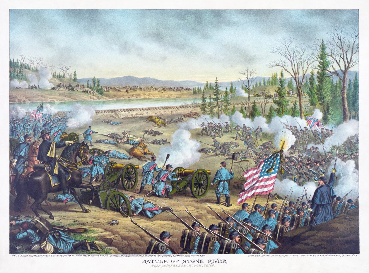 Battle of Stones River, kocsma. Kurz és Allison, 1891 alkotó: American School
