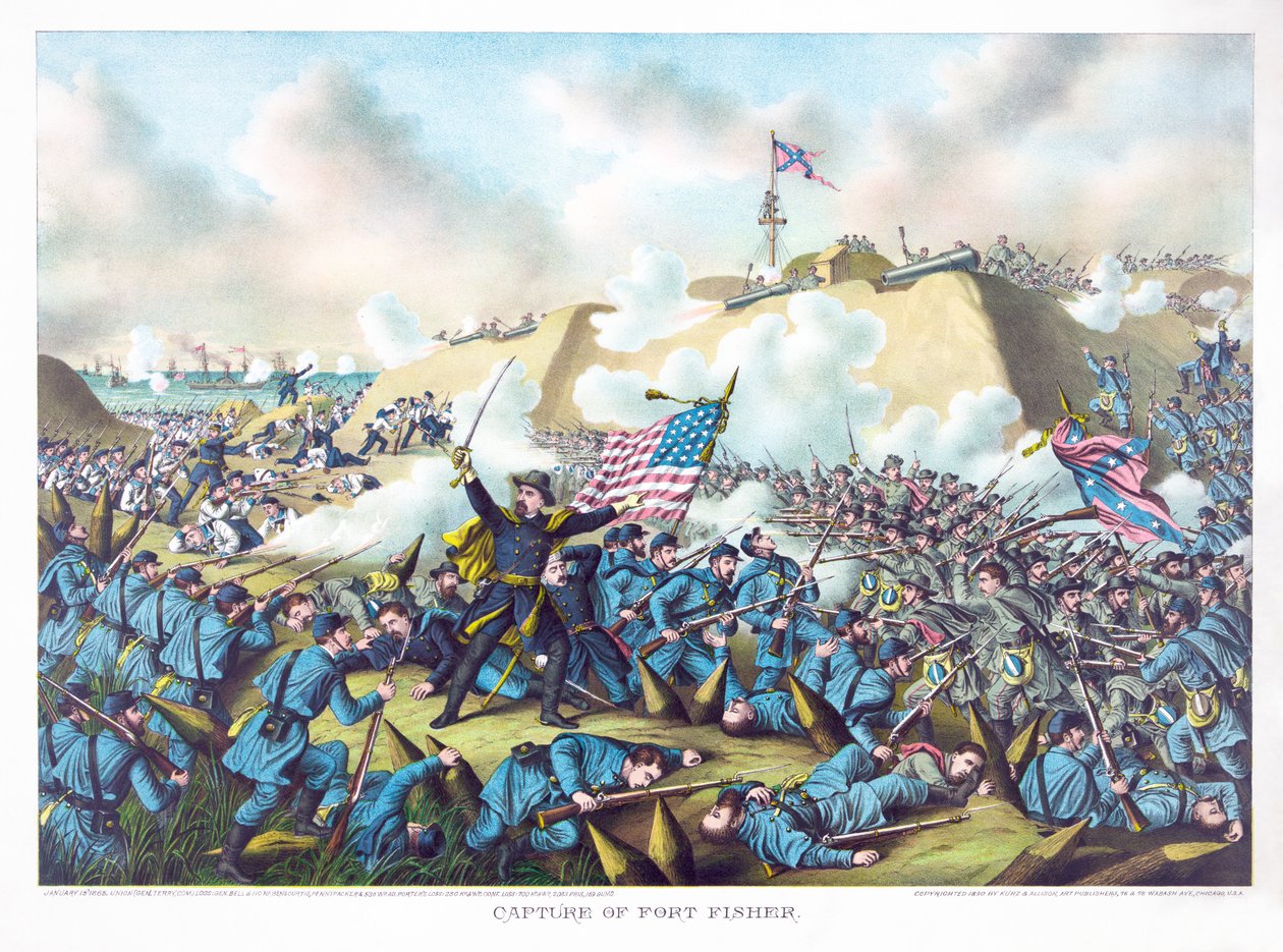 Fort Fisher elfoglalása, kocsma. Kurz és Allison, 1890 alkotó: American School