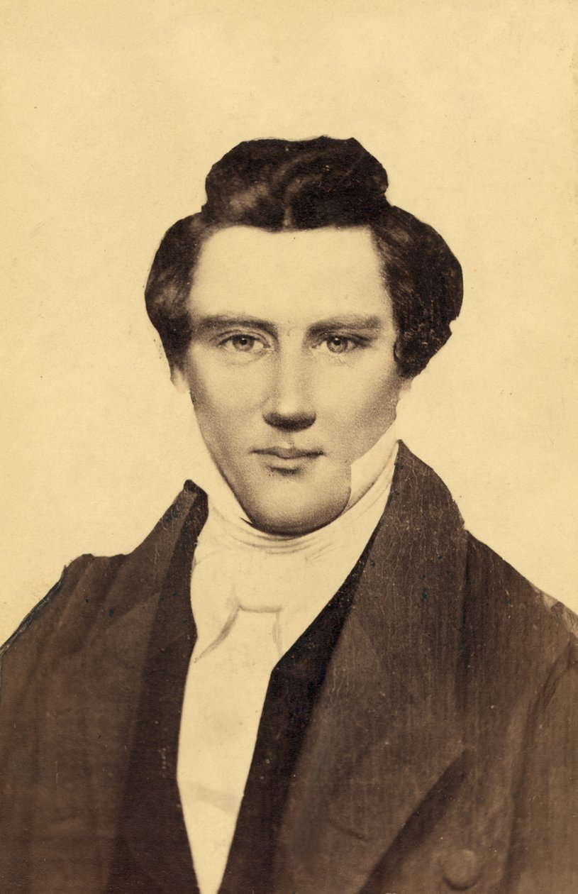 Joseph Smith (1805-44), a mormonizmus alapítójának portréja. alkotó: American School