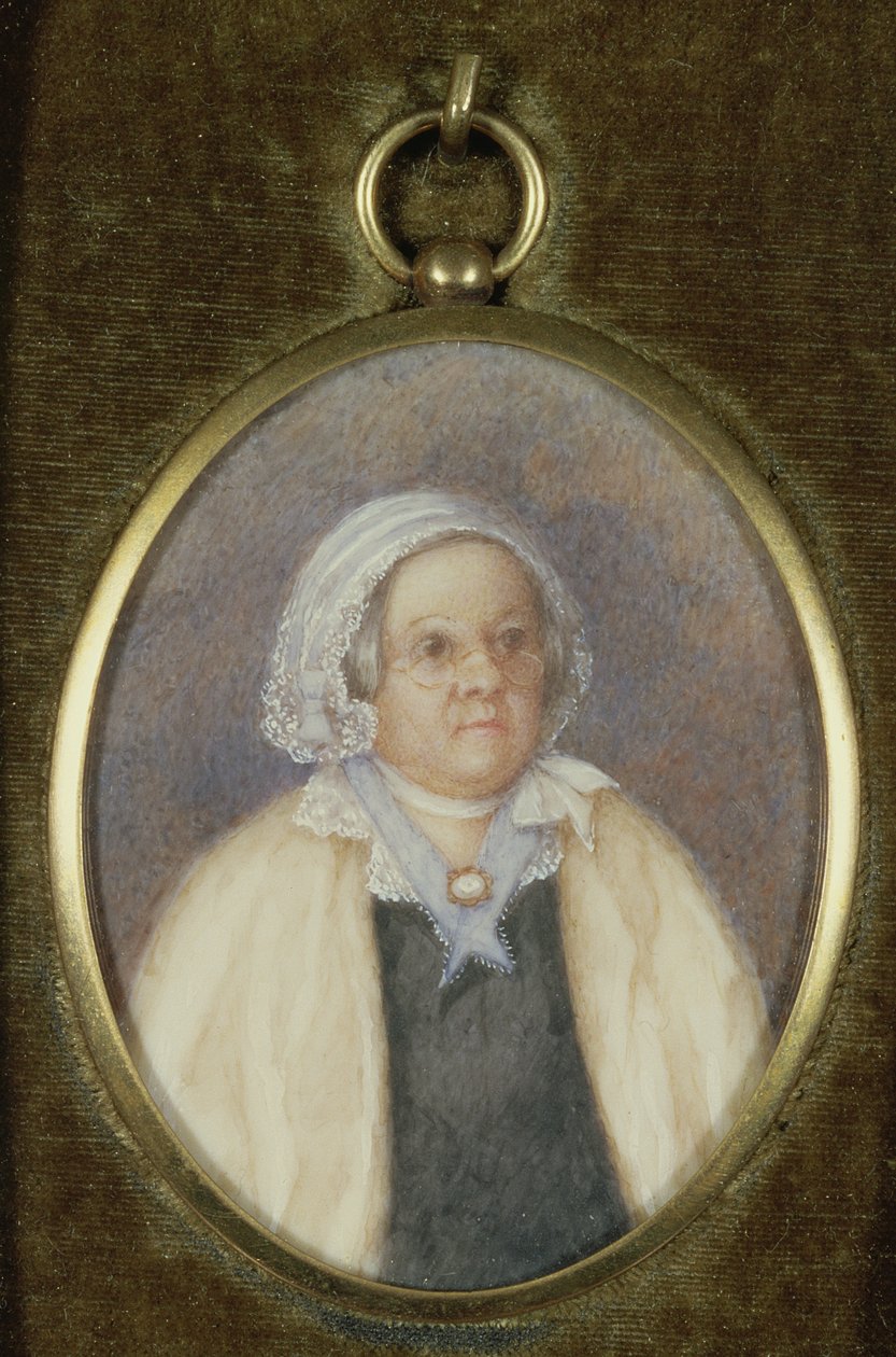Mary Reibey asszony ovális portréja (wc elefántcsonton) alkotó: Australian School