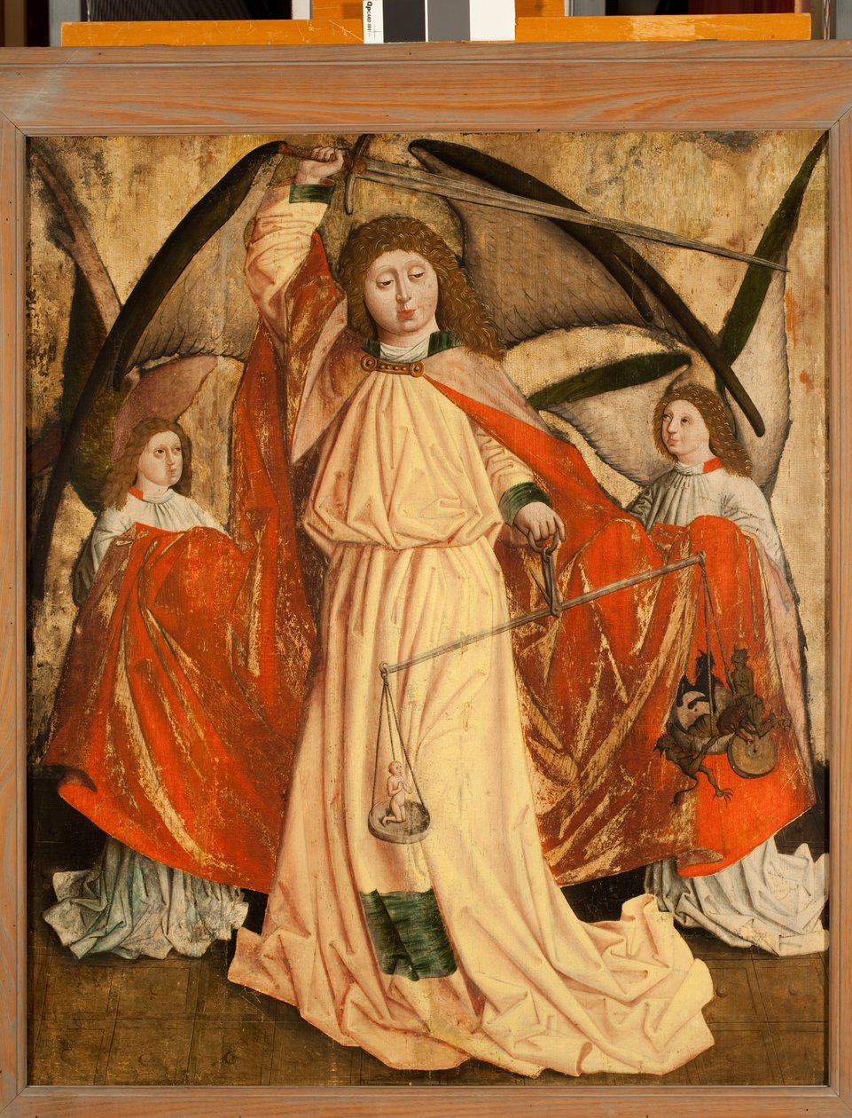 Szent Mihály lelkeket mérlegel (tempera a panelen) alkotó: Austrian School