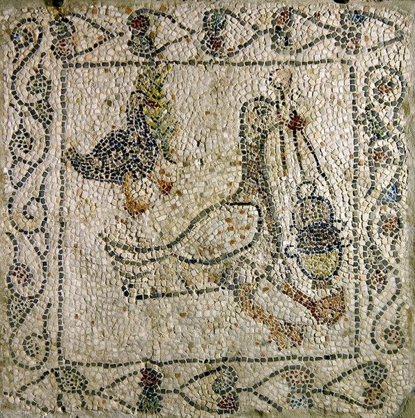 A liba a tüskével, 1213 (mozaik) alkotó: Byzantine