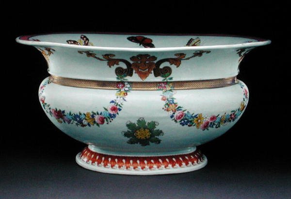 Cornelis Pronk (1691-1759) 1730 körüli (porcelán) tervei alapján festett medence (ciszterna: 206563) alkotó: Chinese School