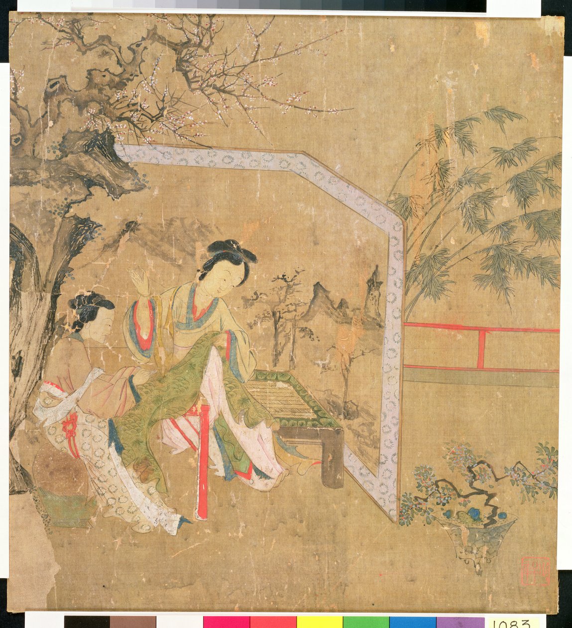 Női varrás, 1500 (wc selyemen) alkotó: Chinese School
