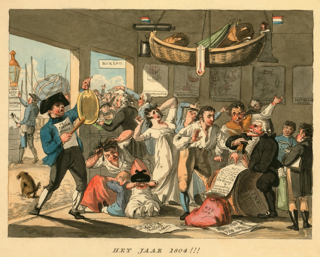 Az 1804-es év!!!, megjelent 1794 (kézzel színezett metszet) alkotó: Dutch School