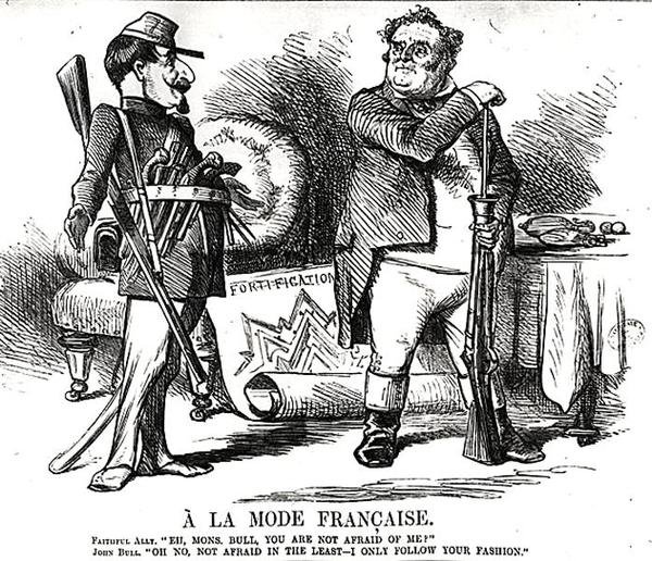 A La Mode Francaise, Punchból, vagy a londoni Charivari, 1860. augusztus 4. alkotó: English School