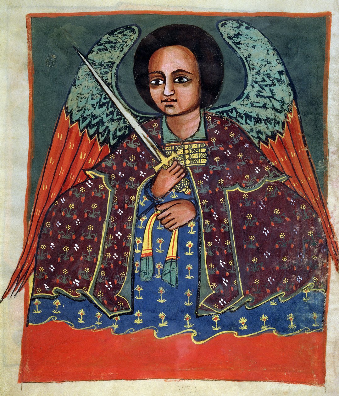 W.953 fol.4v Mihály arkangyal alkotó: Ethiopian School