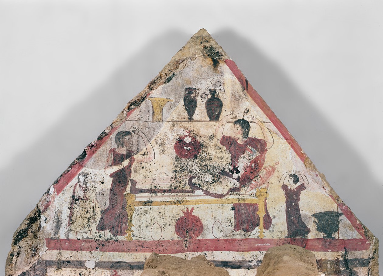 Az elhunytnak való felajánlás jelenete alkotó: Etruscan