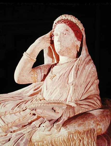 Larthia Seianti szarkofágja (terrakotta) (részlet) alkotó: Etruscan