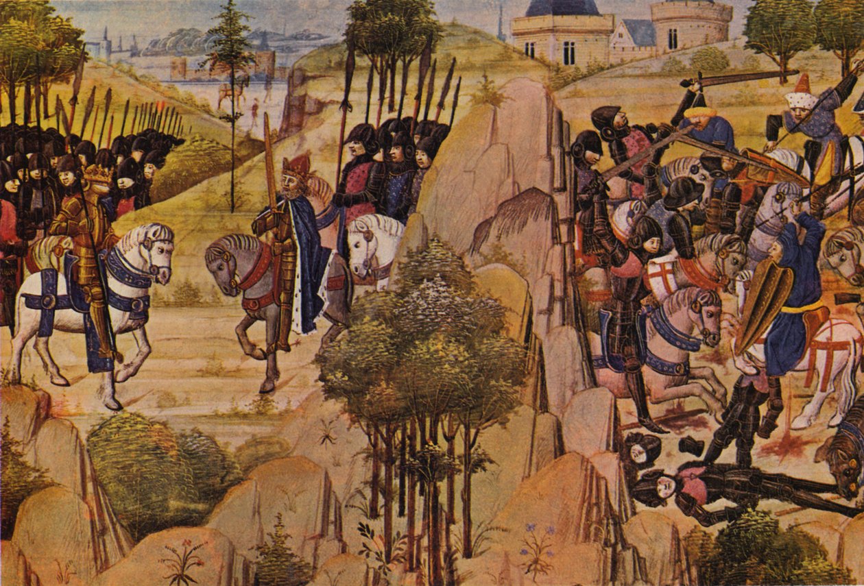 III. Konrád és VII. Lajos találkozása a keresztes hadjáratok alatt alkotó: Flemish School