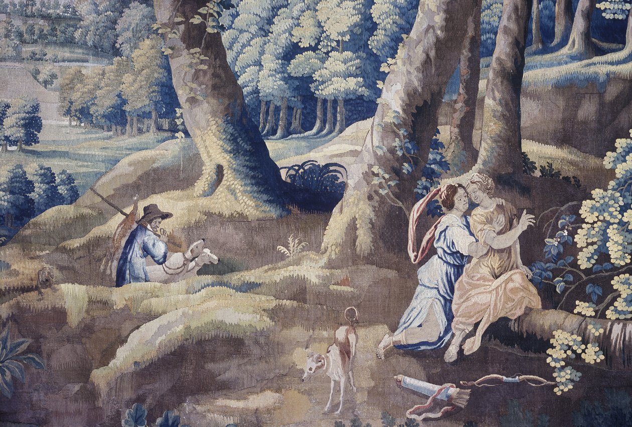 Részlet a Life at Country Mansion gobelinsorozatból (textil) (lásd még: 1275718) alkotó: Flemish School
