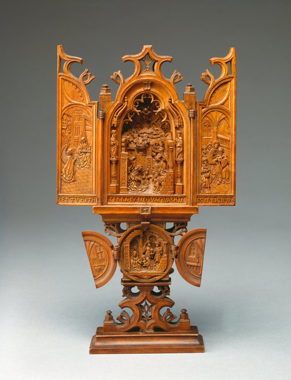 Születés, 1520 körül (pukszus) alkotó: Flemish School