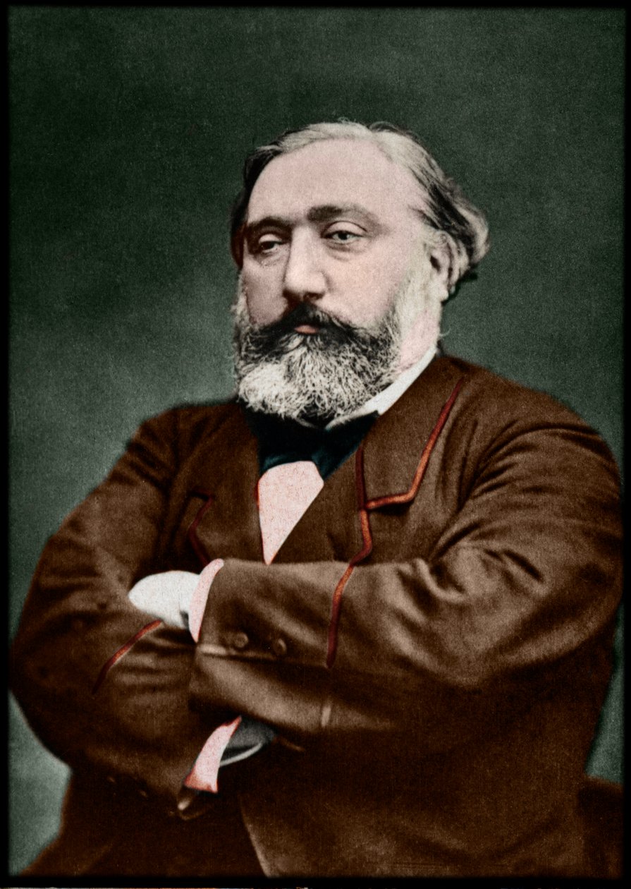 Leon Gambetta (1838-1882) francia államférfi portréja. alkotó: French Photographer