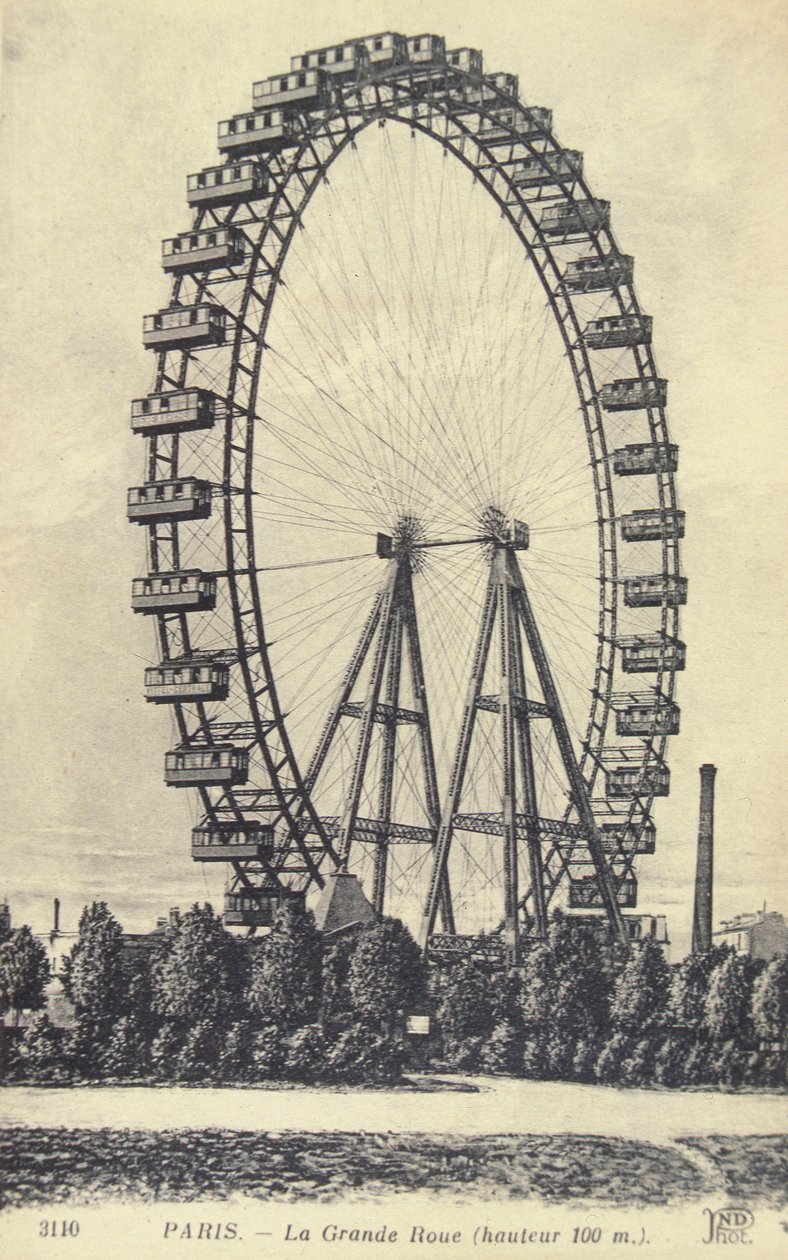 A nagy kerék a párizsi Universelle kiállításon, 1900 alkotó: French Photographer