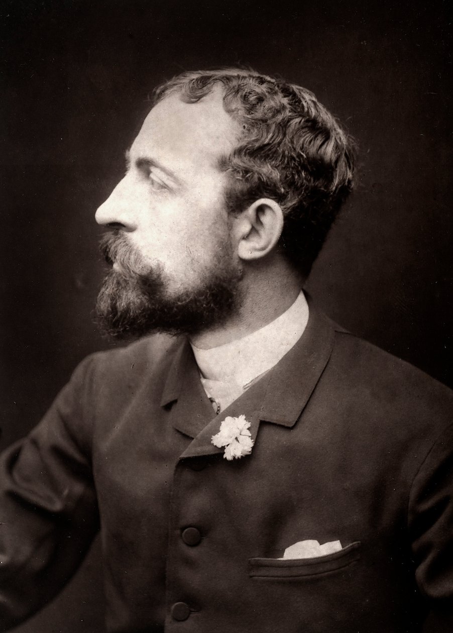 Théobald Chartran művész, akit az 1885-ös párizsi szalon alkalmából ábrázolt alkotó: French Photographer