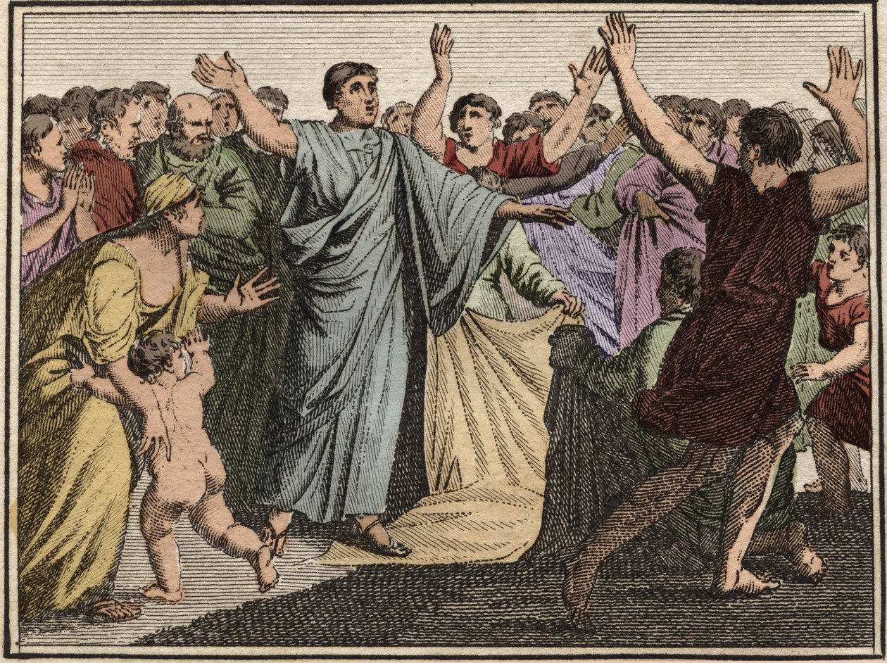 Marcus Tullius Cicero (i.e. 106-43), római államférfi, szónok és író, visszatér Rómába (i.e. 77). alkotó: French School