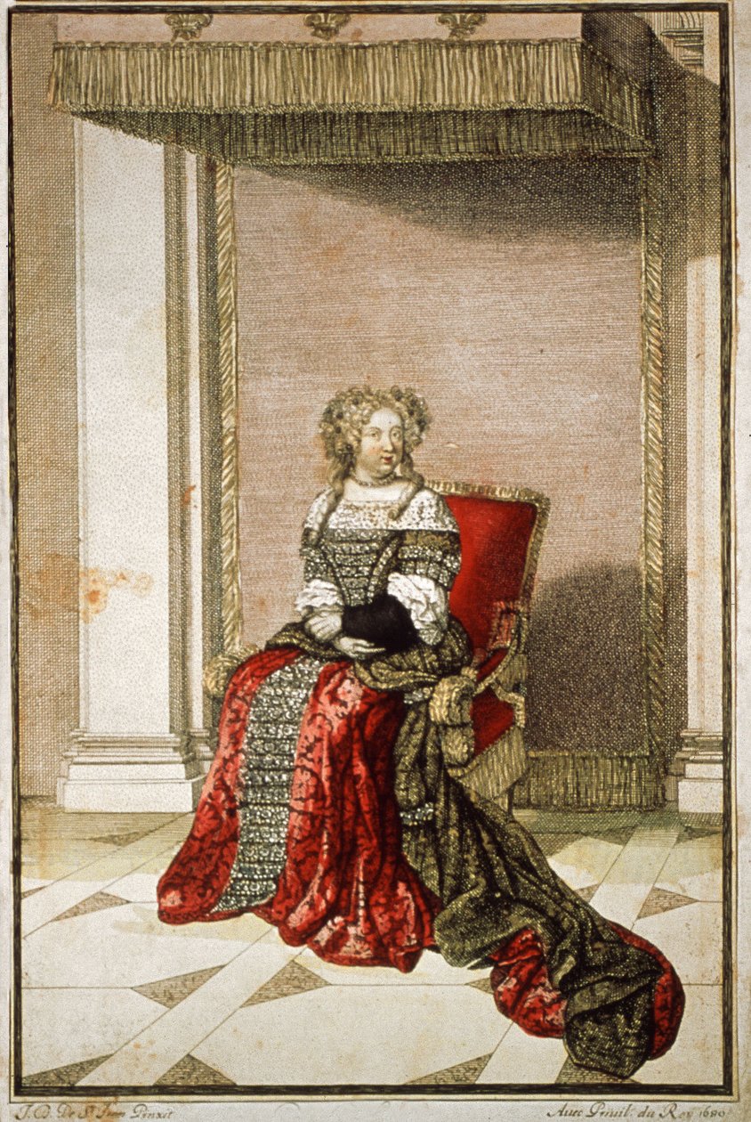 Ausztriai Marie Terézia, 1680 (színes metszet) alkotó: French School
