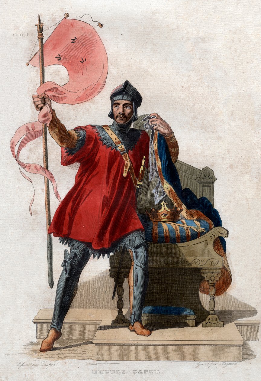 Hugh I Capet (kb.941-996), francia király portréja. alkotó: French School