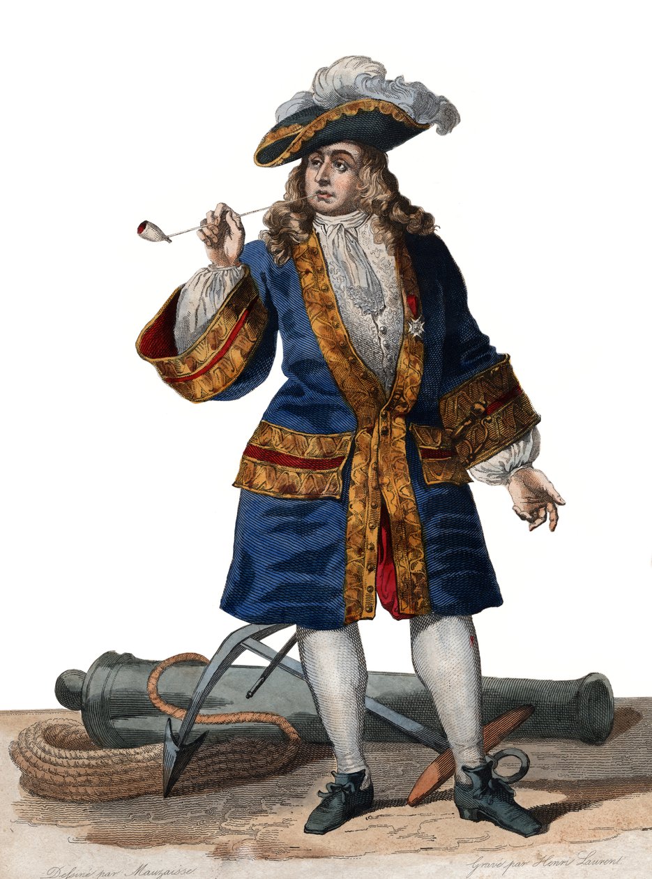 Jean Bart (1650-1702) francia korzár portréja. alkotó: French School