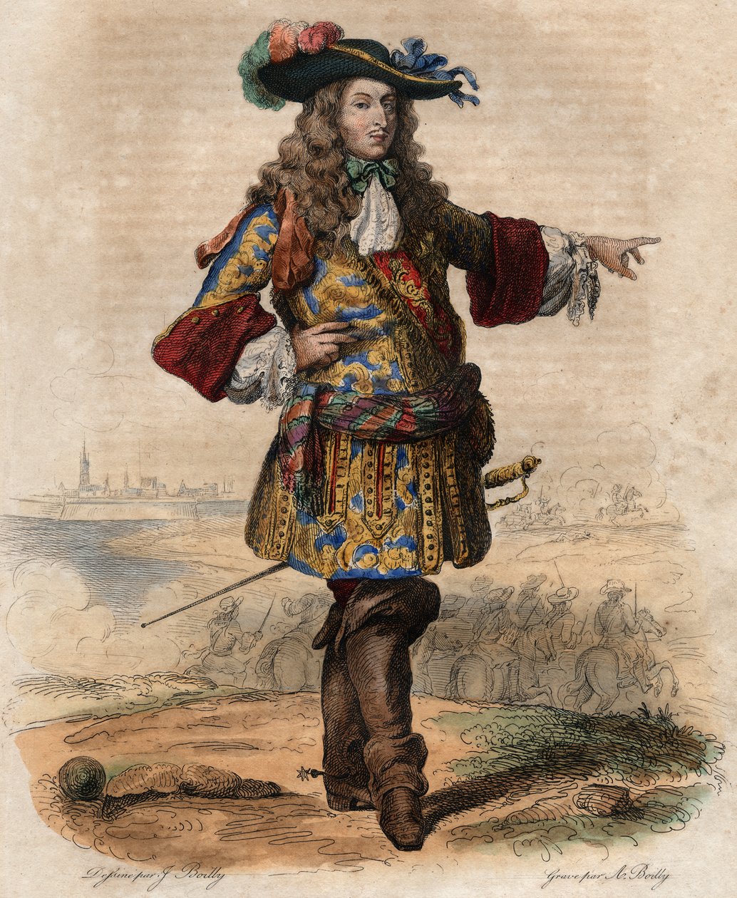 Louis de Bourbon, Conde hercege (1621-1686), francia tábornok, le Grand Conde néven ismert portréja. alkotó: French School