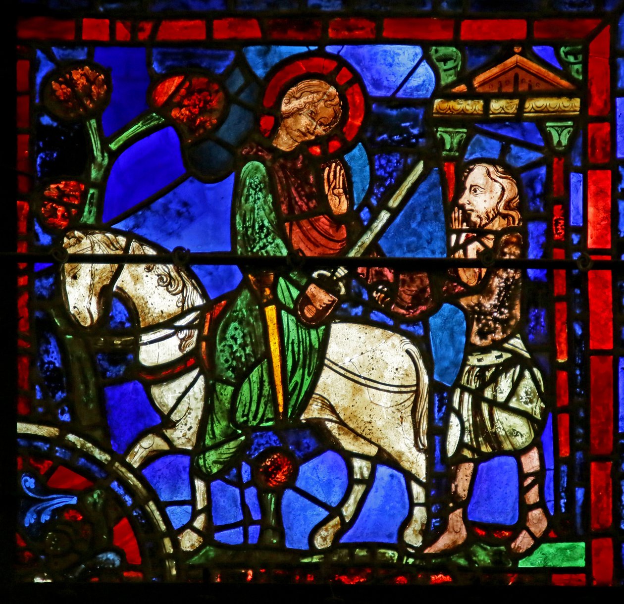 Jelenet Szent Márton életéből, Chartres-i katedrális alkotó: French School