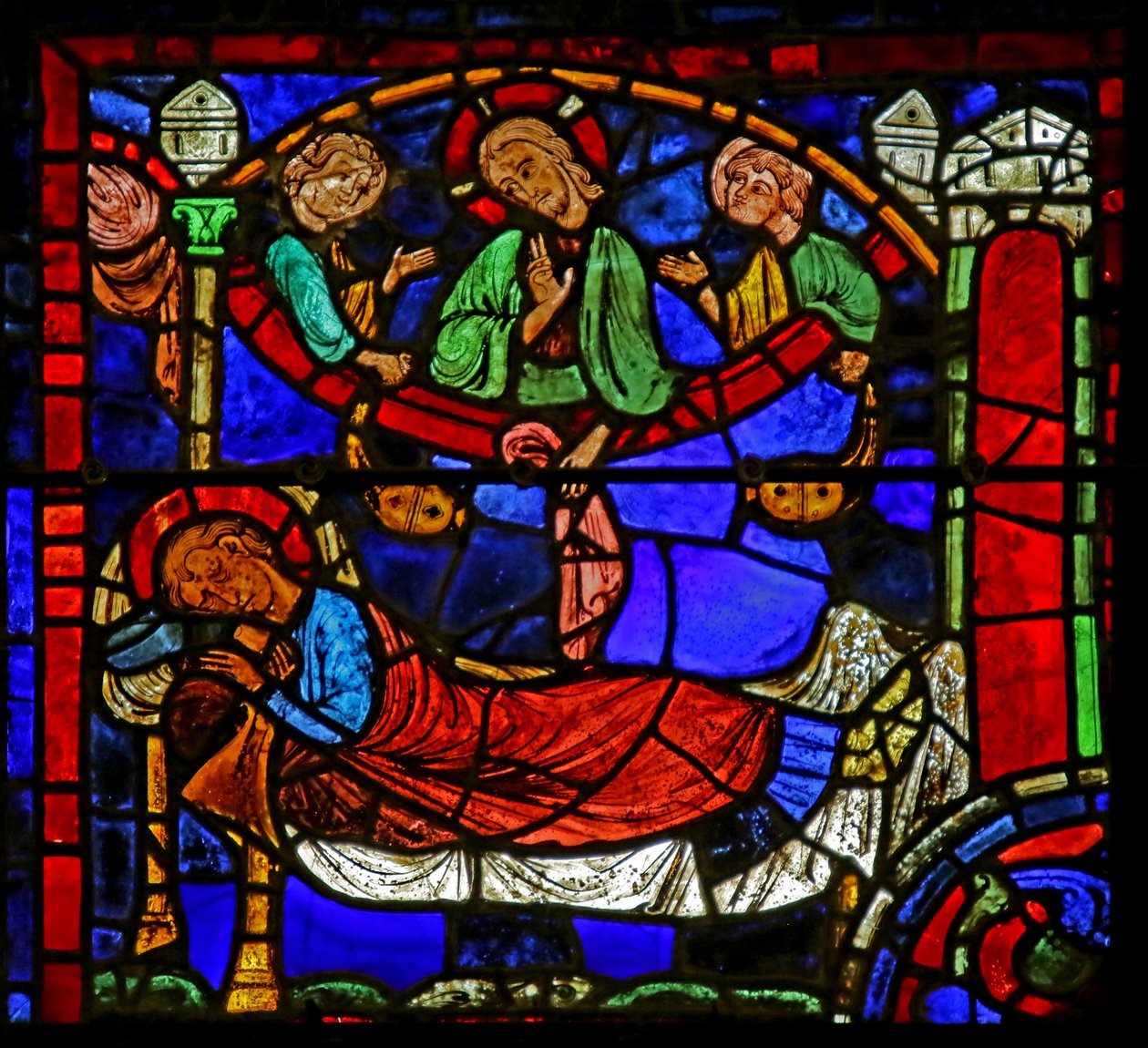 Jelenet Szent Márton életéből, Chartres-i katedrális alkotó: French School