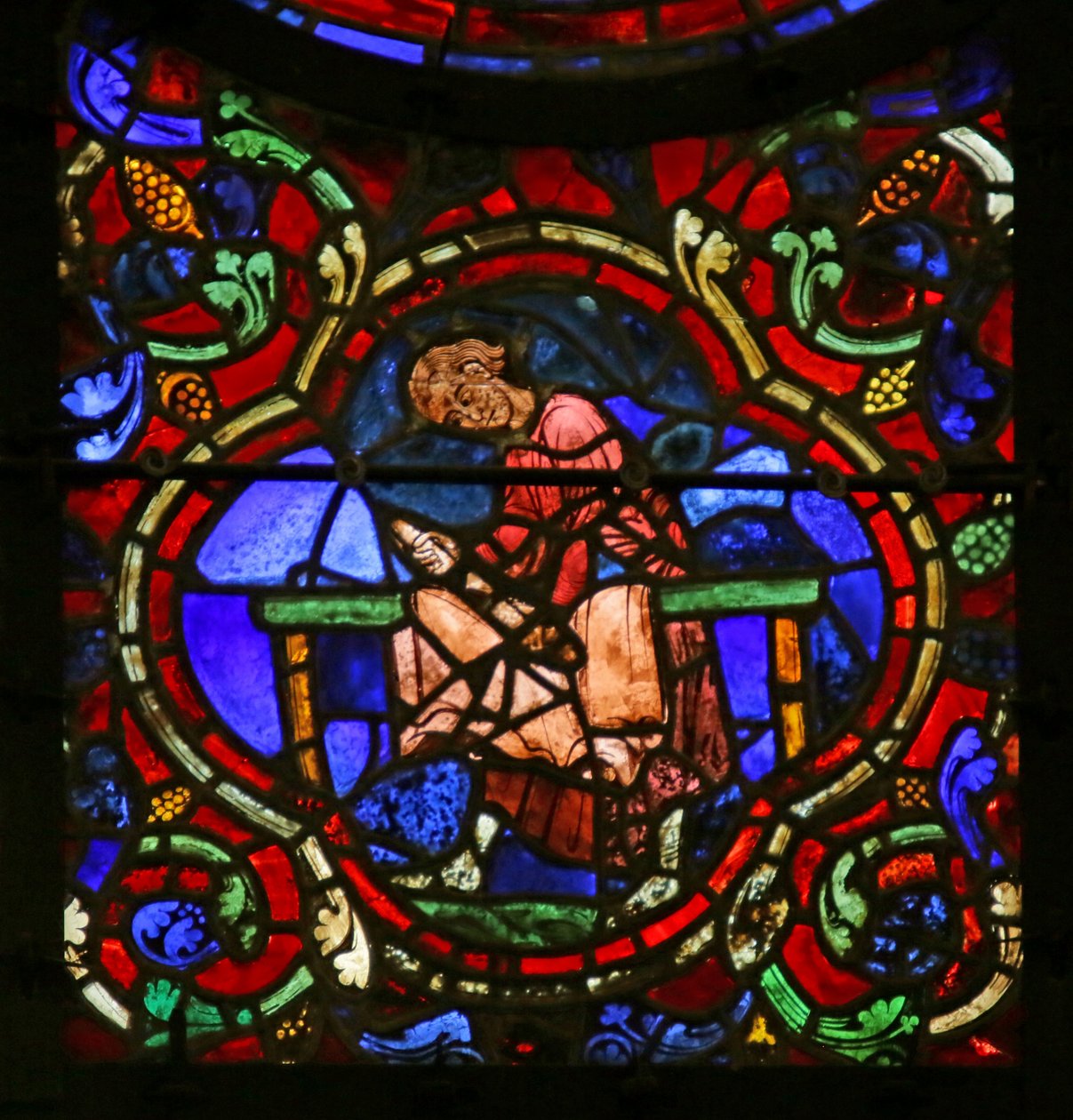 A cipészek, jelenet Szent Márton életéből, Chartres-i katedrális alkotó: French School