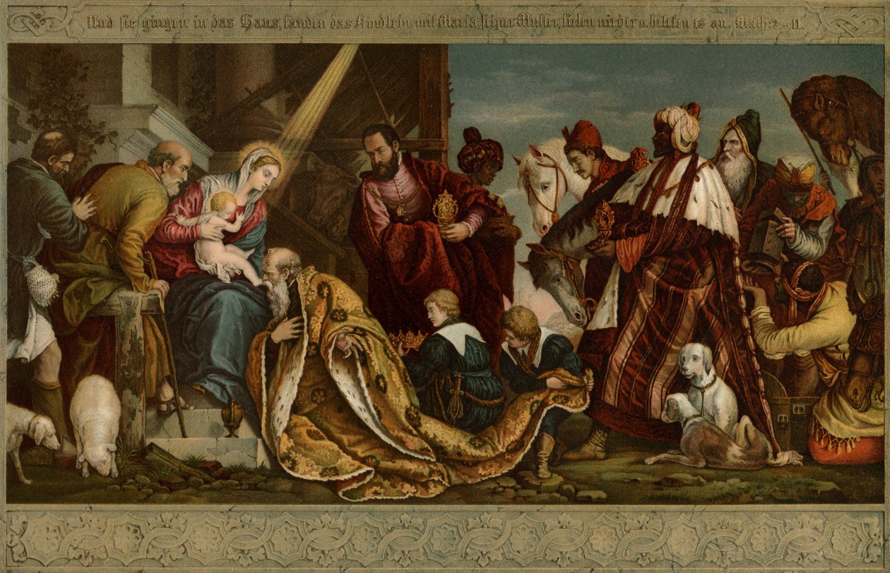 A mágusok imádása alkotó: after Veronese