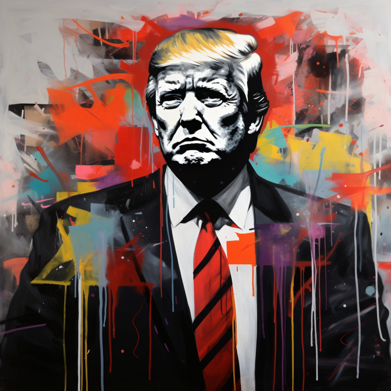Donald trump graffiti és street art rajz, online, poszter nyomatok minőségben alkotó: F. Abderrahim