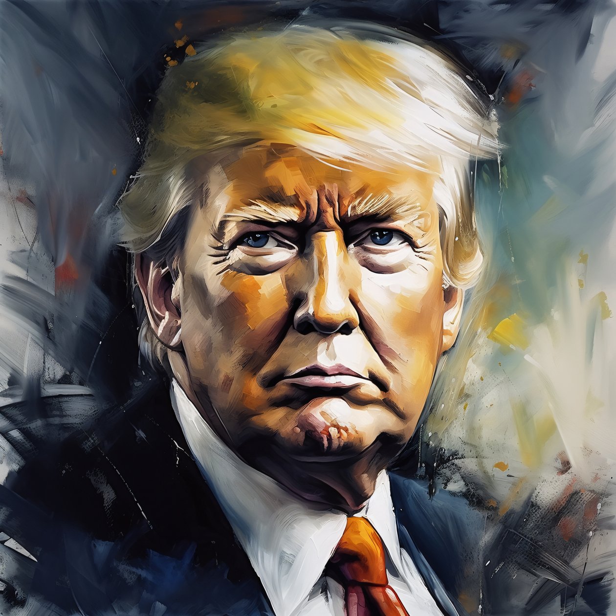 Donald Trump festmény, nagy poszter művészeti nyomatok, fal Home Decor alkotó: F. Abderrahim