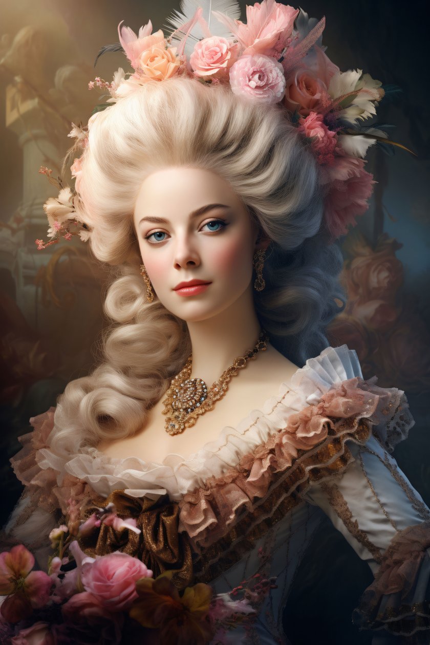 Kép a gyönyörű Marie Antoinette királynőről, fali dekoráció | print on demand alkotó: F. Abderrahim